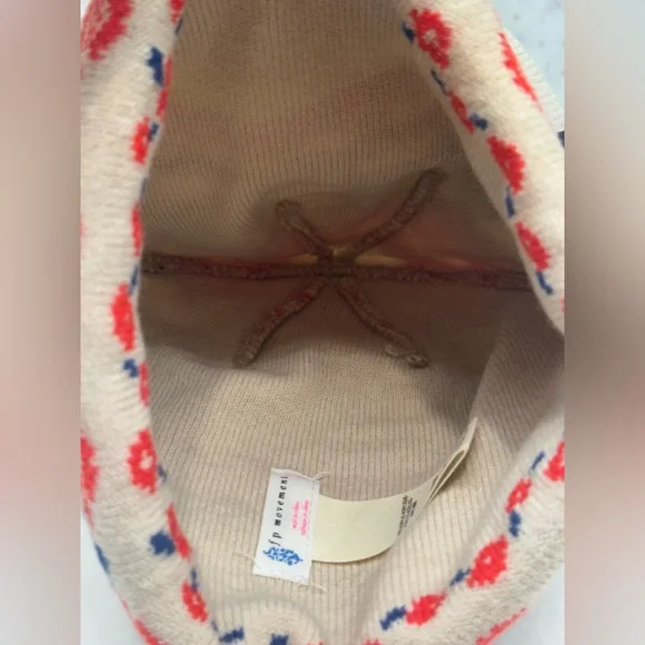 FP Movement by Free People Patterned Knit Beanie - Red, Blue, Cream OS - Picture 4 of 5